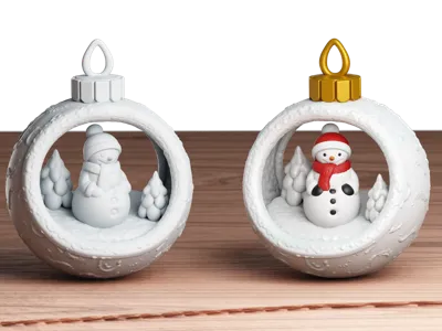 Bola adorno Snowman 3D